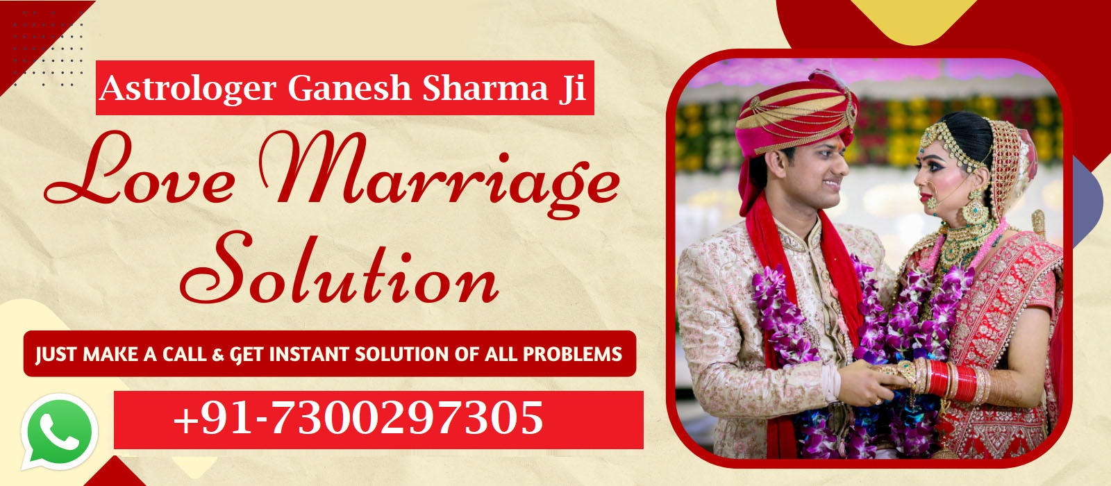 Astrologer Ganesh Sharma Ji  +91-7300297305